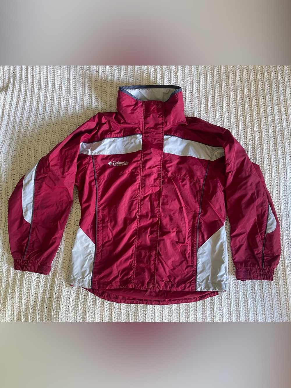 Columbia Core Interchange 3-in-1 Jacket Shell Women’s Medium Red White Outdoor